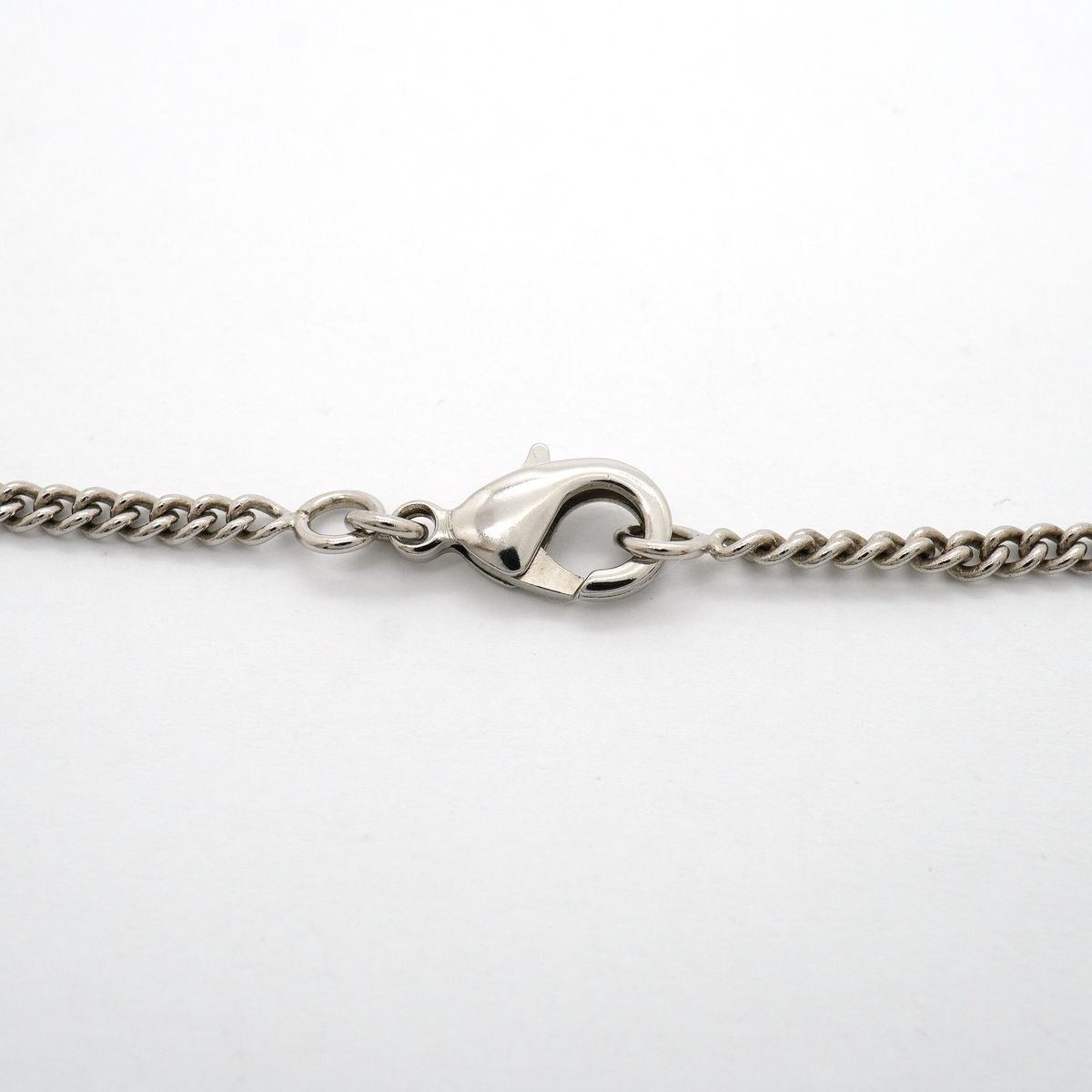 Chanel Necklace CC Logo Camellia Metal Rhinestone Silver — view 4