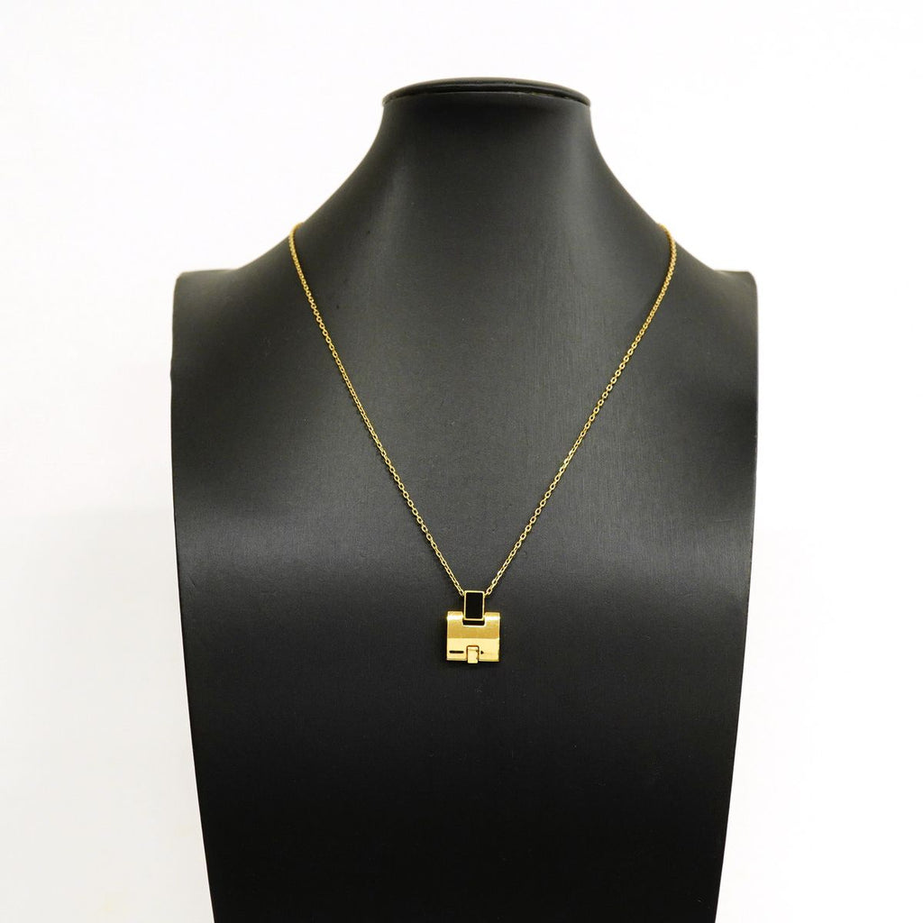 Hermes Necklace Irene Gold Plated Black — view 6