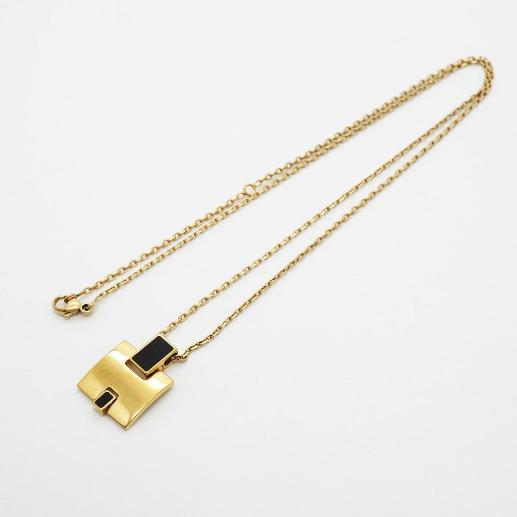 Hermes Necklace Irene Gold Plated Black — view 3