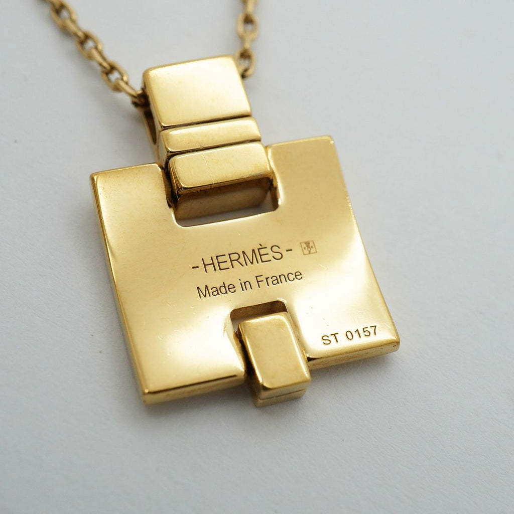 Hermes Necklace Irene Gold Plated Black — view 5