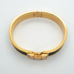 Hermes Bangle Clic Clac PM Gold Plated Black Bracelet — view 3