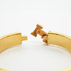 Hermes Bangle Clic Clac PM Gold Plated Black Bracelet — view 4