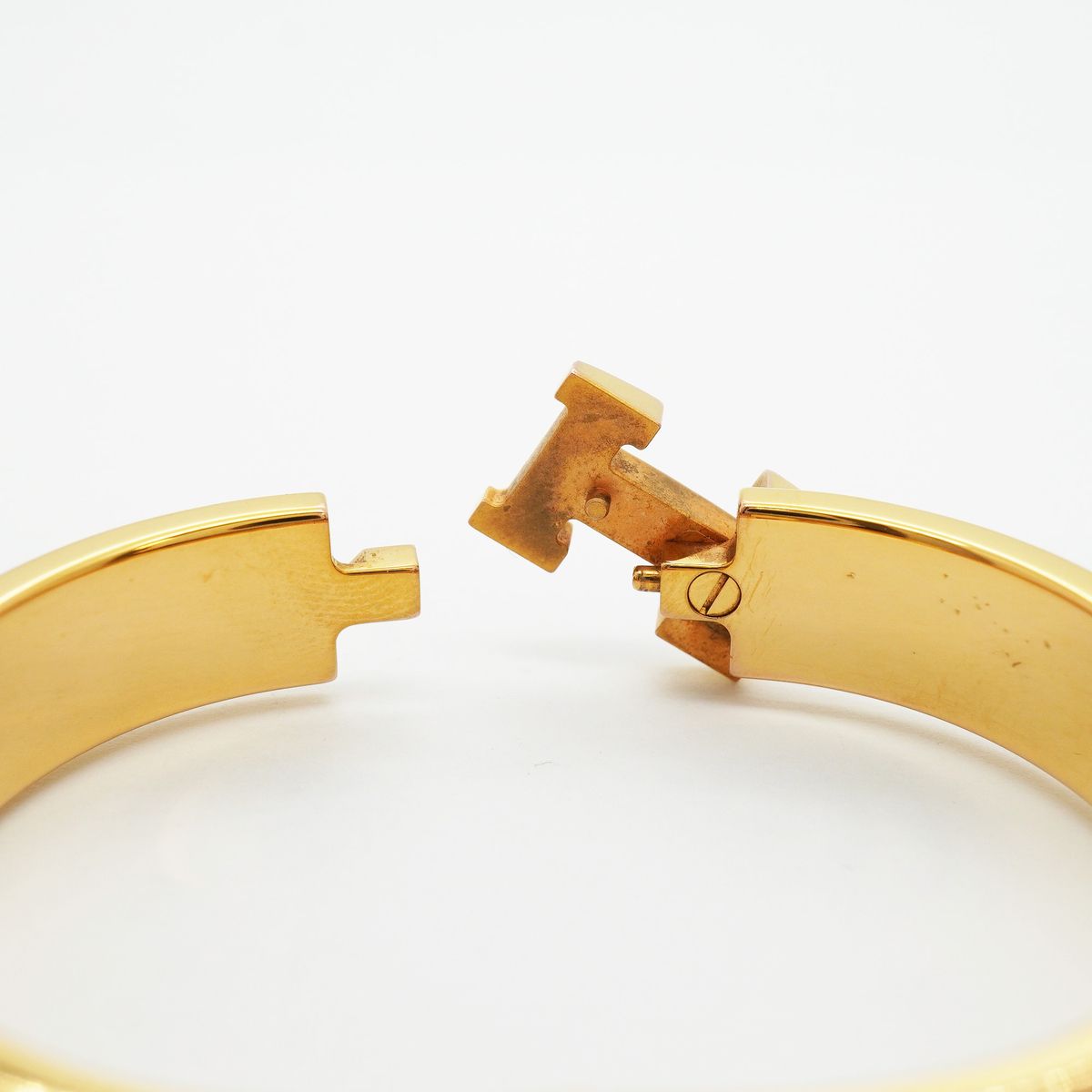 Hermes Bangle Clic Clac PM Gold Plated Black Bracelet — view 4