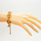 Chanel Bracelet Vintage CC Logo Round Circle Gold Plated — view 6