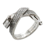 Hermes Ring Kelly Gavroche 18k White Gold Diamond