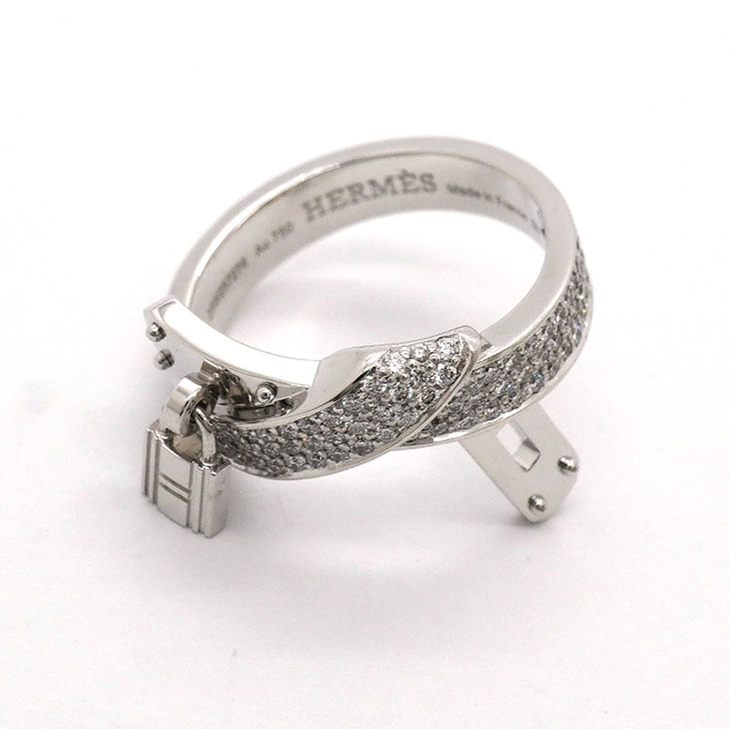 Hermes Ring Kelly Gavroche 18k White Gold Diamond — view 3