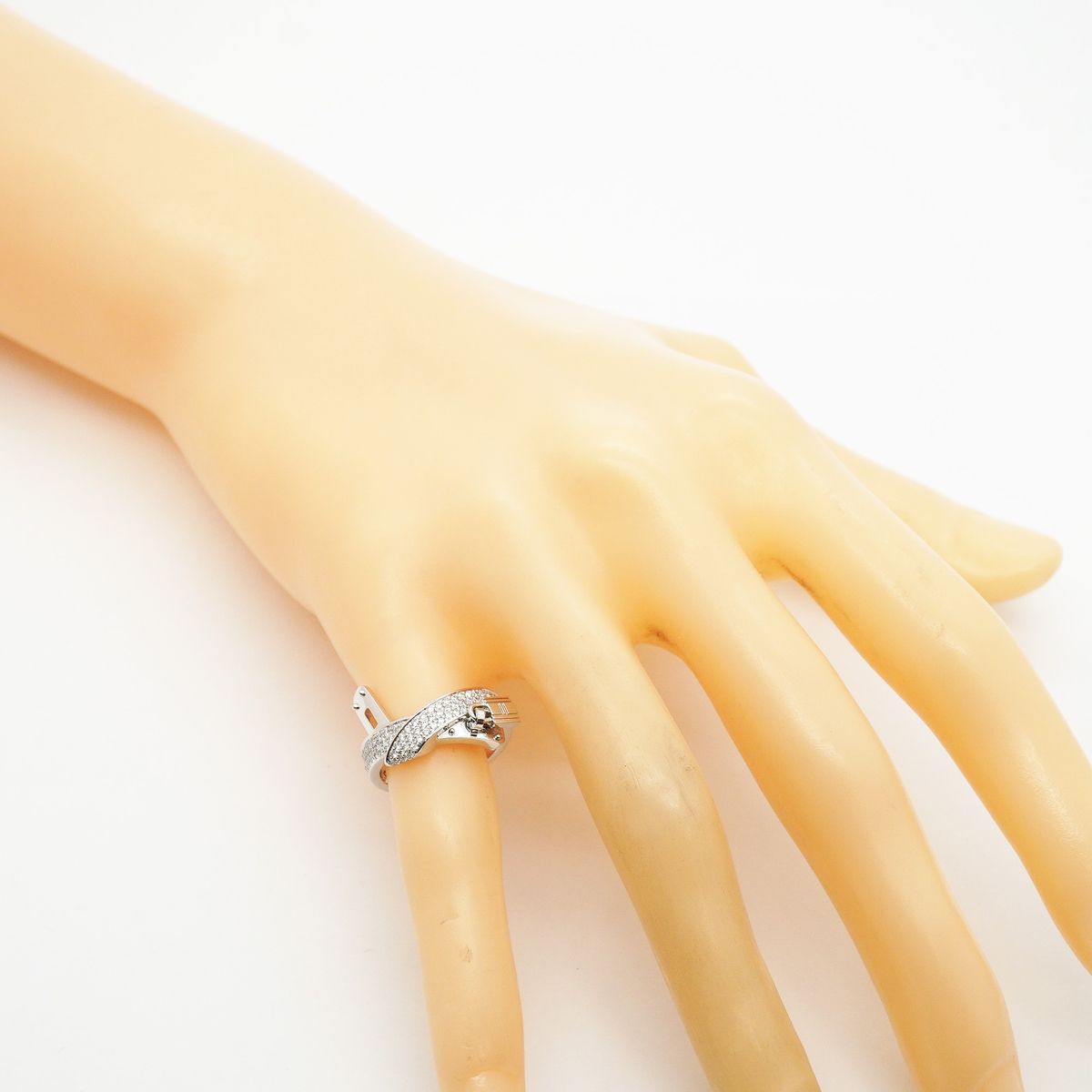 Hermes Ring Kelly Gavroche 18k White Gold Diamond — view 7