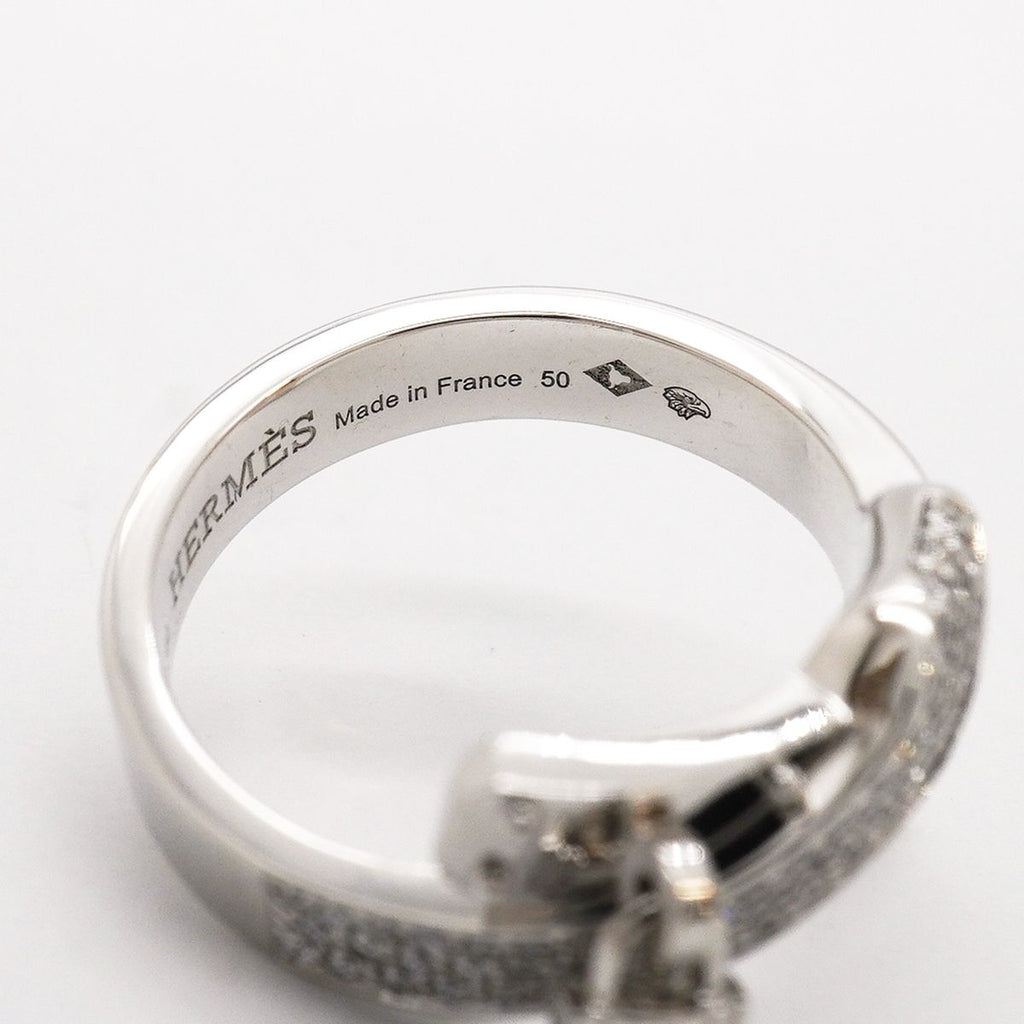 Hermes Ring Kelly Gavroche 18k White Gold Diamond — view 5