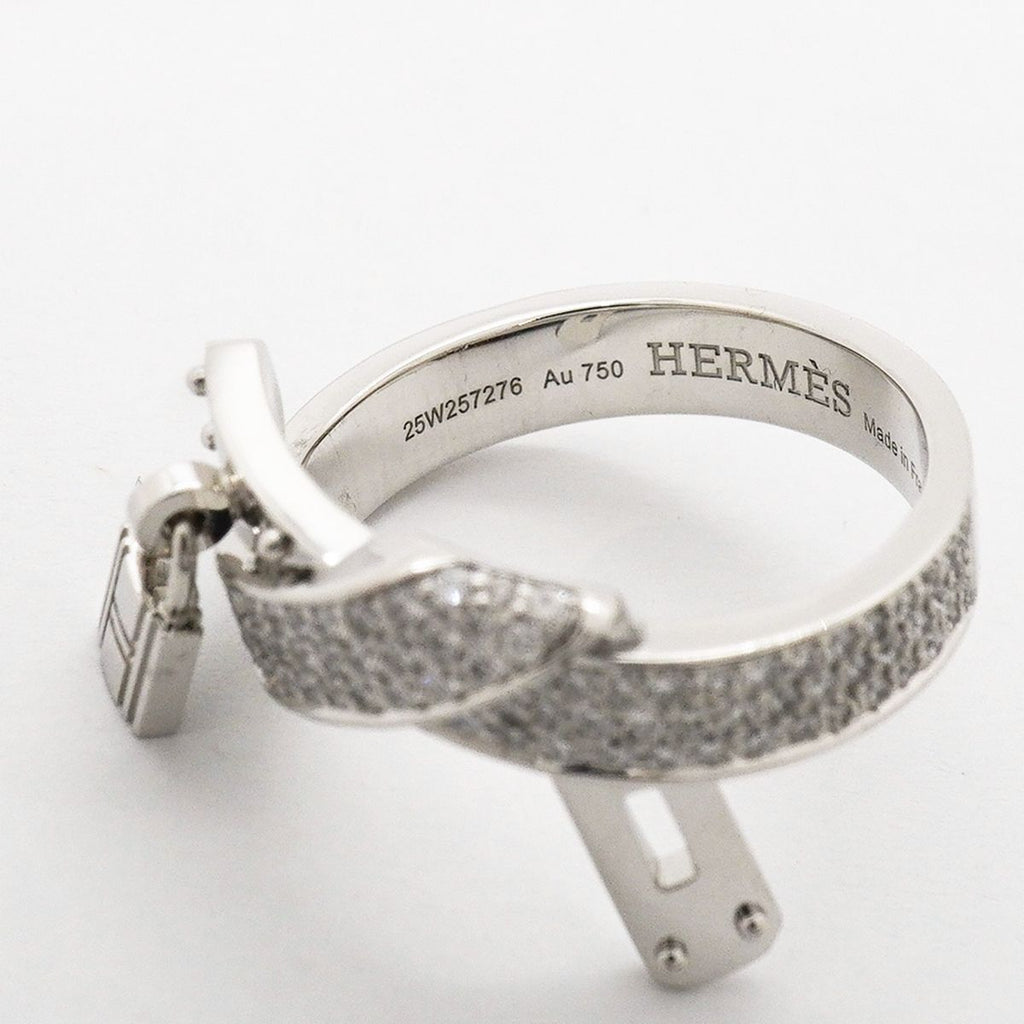 Hermes Ring Kelly Gavroche 18k White Gold Diamond — view 4