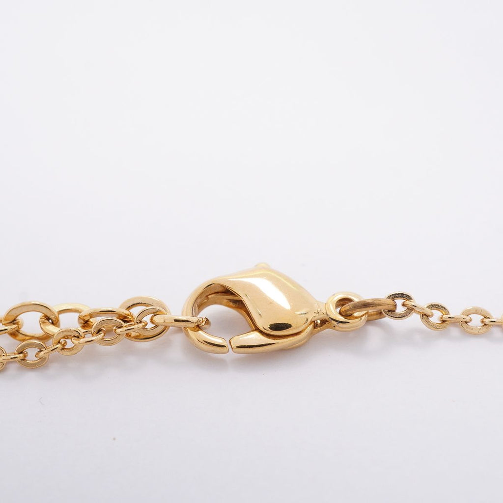 Dior Necklace Logo Gold Plated Rhinestone — view 4