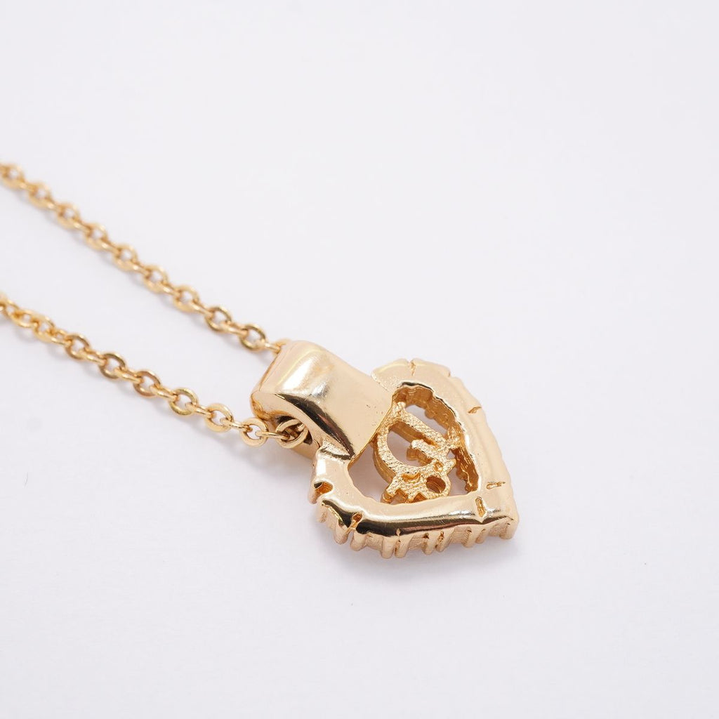 Dior Necklace Logo Gold Plated Rhinestone — view 2