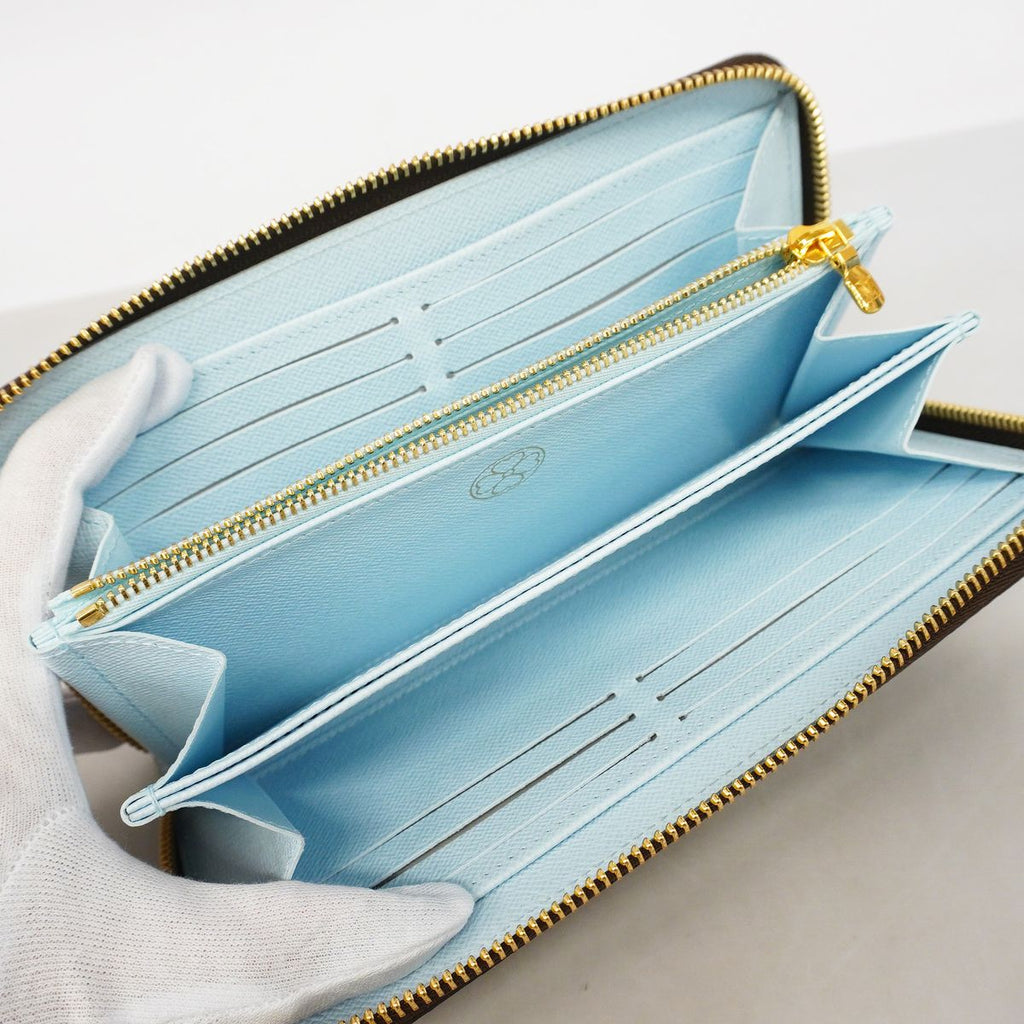 Louis Vuitton Wallet Monogram Zippy Brown Sky Blue — view 3