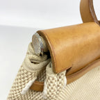 Hermes Handbag Herbag PM Toile GM Natural Silver — view 7