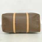 Celine Boston Bag Macadam Brown Gold — view 3