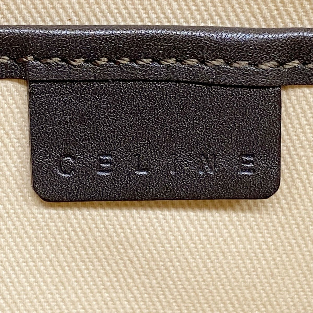 Celine Handbag C Macadam Canvas Brown Gold — view 5
