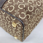 Celine Handbag C Macadam Canvas Brown Gold — view 6