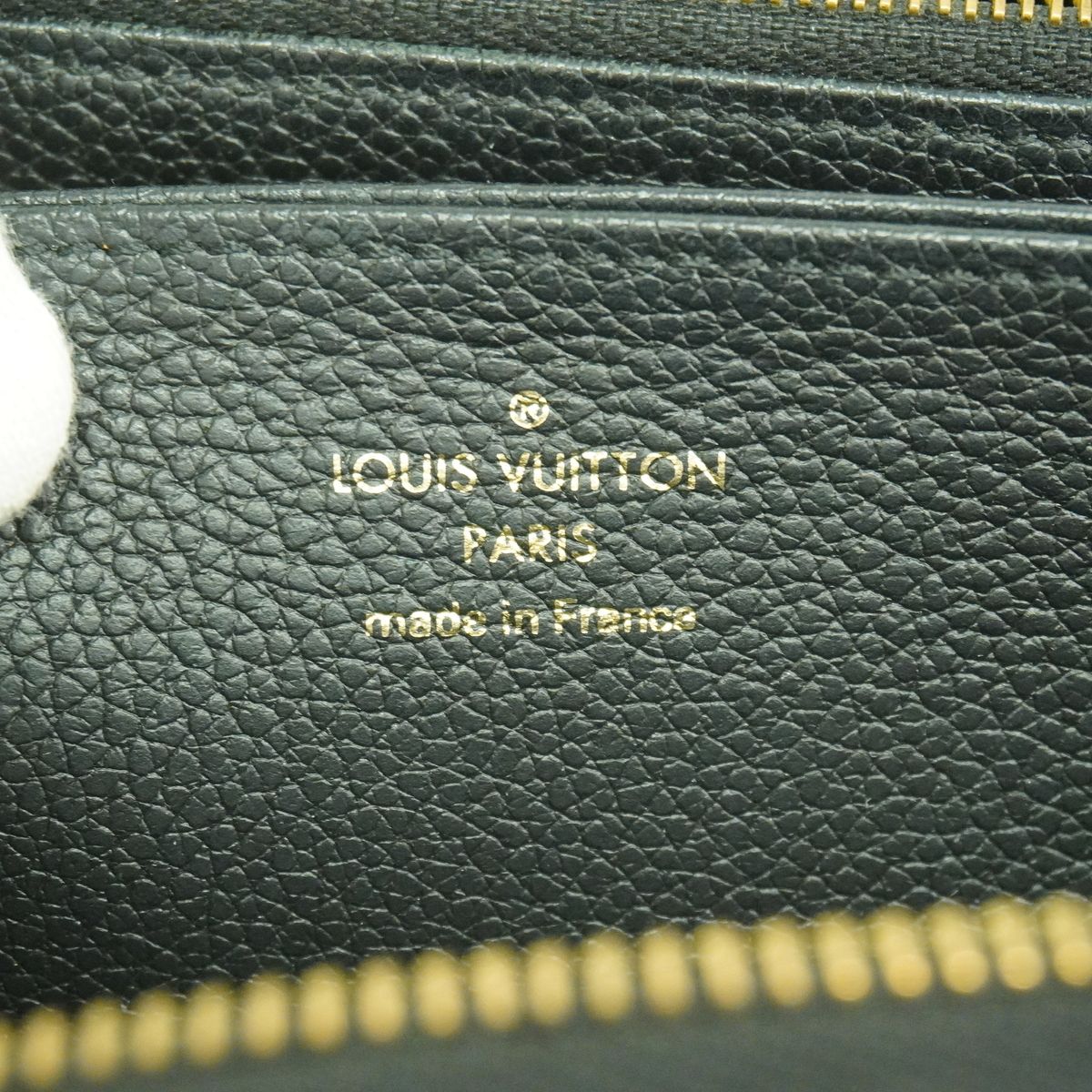 Louis Vuitton Wallet Monogram Empreinte Bicolor Zippy Black Beige — view 4