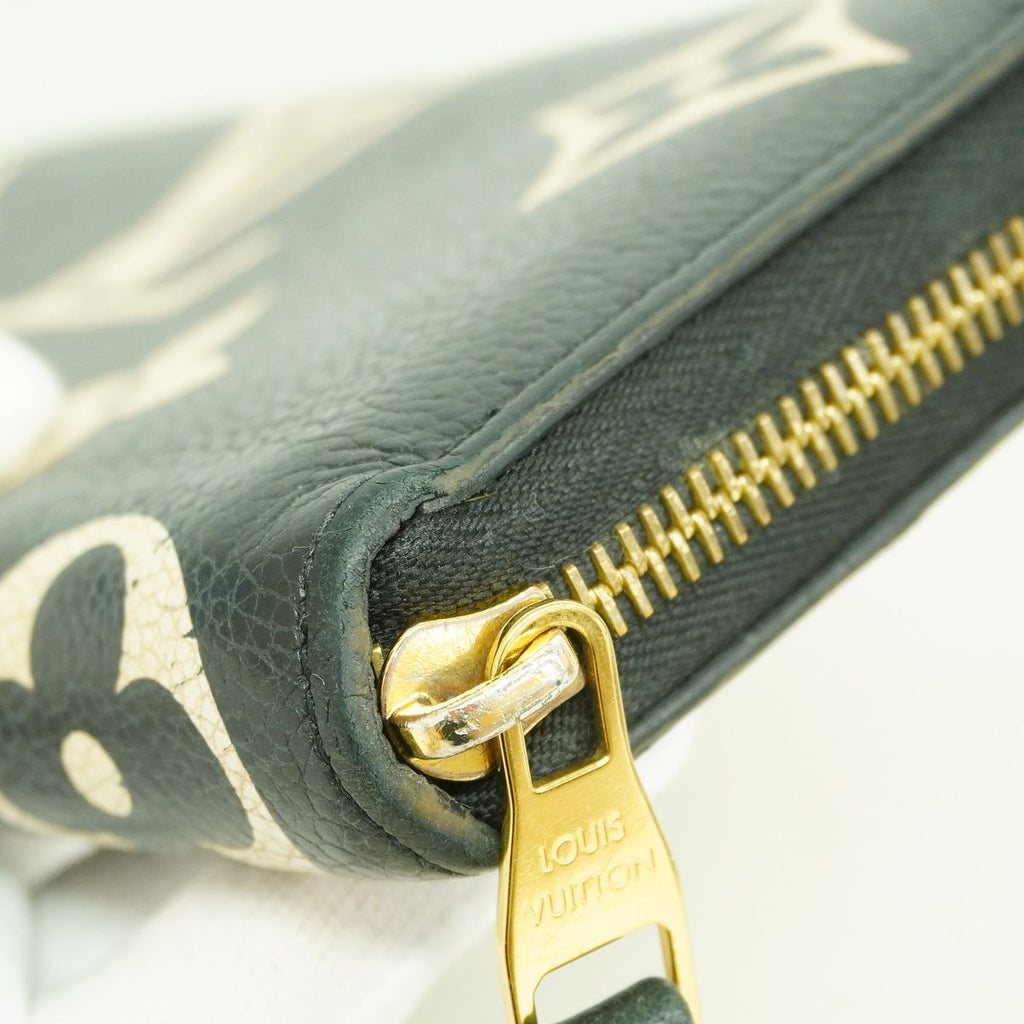 Louis Vuitton Wallet Monogram Empreinte Bicolor Zippy Black Beige — view 5