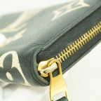 Louis Vuitton Wallet Monogram Empreinte Bicolor Zippy Black Beige — view 5