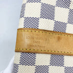 Louis Vuitton Boston Bag Damier Azur Keepall Bandouliere 55 White — view 5