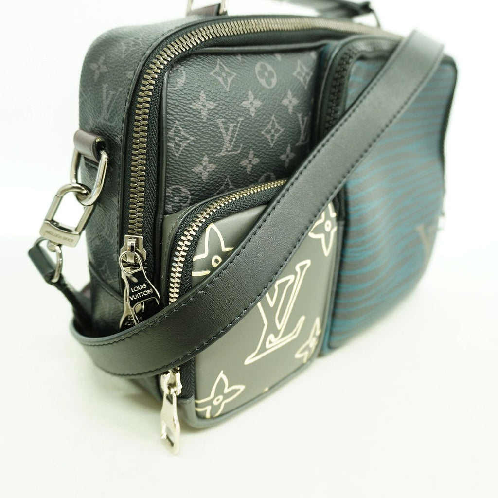 Louis Vuitton Handbag Monogram Eclipse Patchwork Messenger Multi Pocket Black — view 2