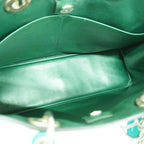Dior Handbag Diorissimo Leather Blue Silver 2-Way Bag — view 4