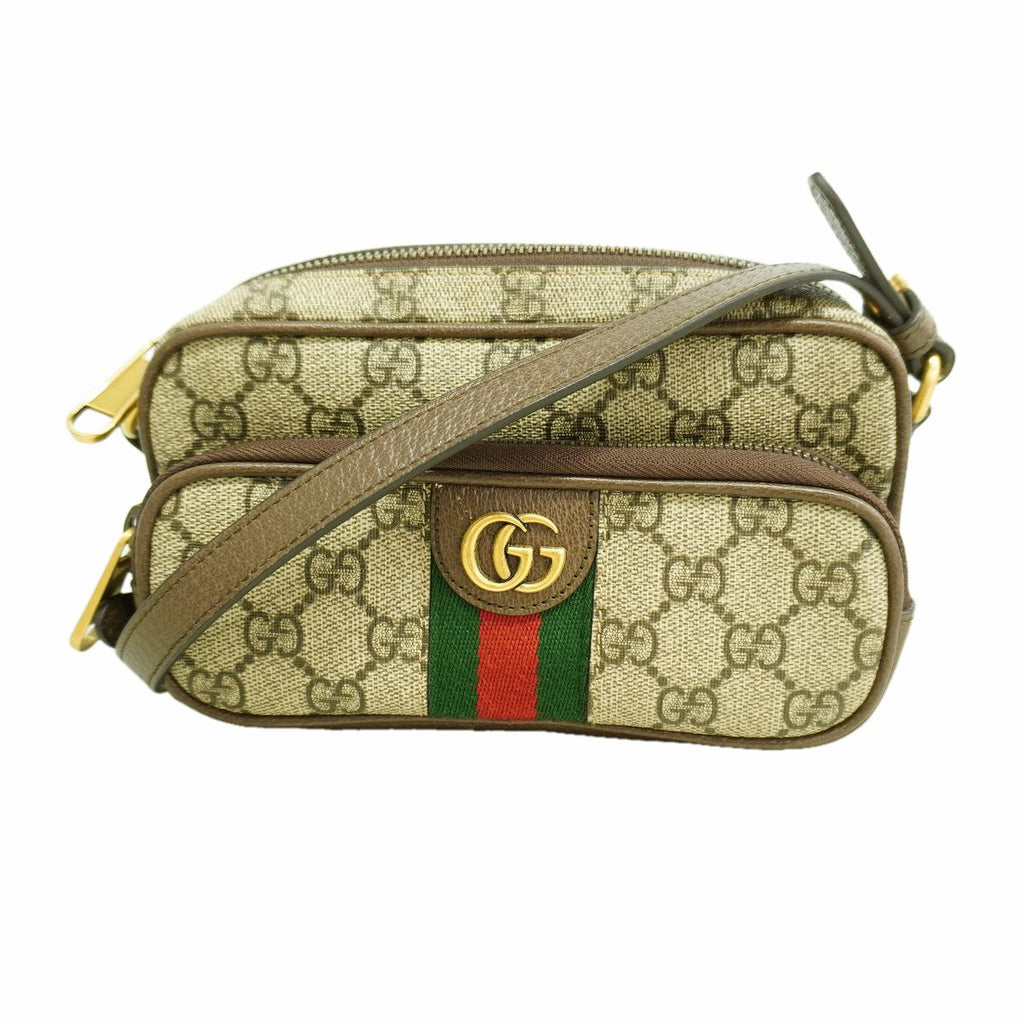 Gucci Shoulder Bag Ophidia Brown Gold