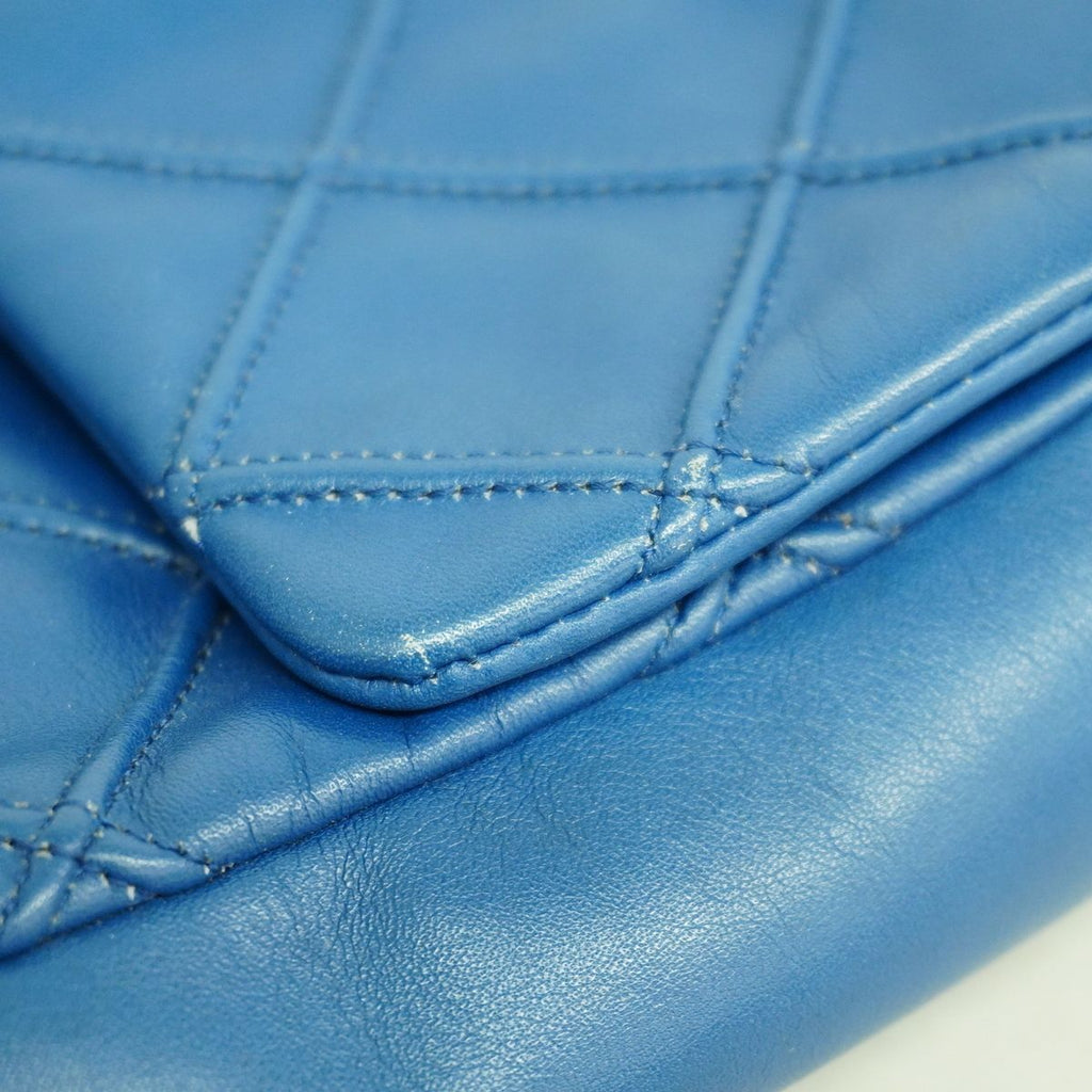 Chanel Shoulder Bag 2.55 Leather Blue Gold — view 8