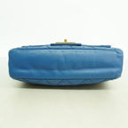 Chanel Shoulder Bag 2.55 Leather Blue Gold — view 3