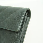Chanel Wallet Quilted Caviar Leather Black Gold — view 7