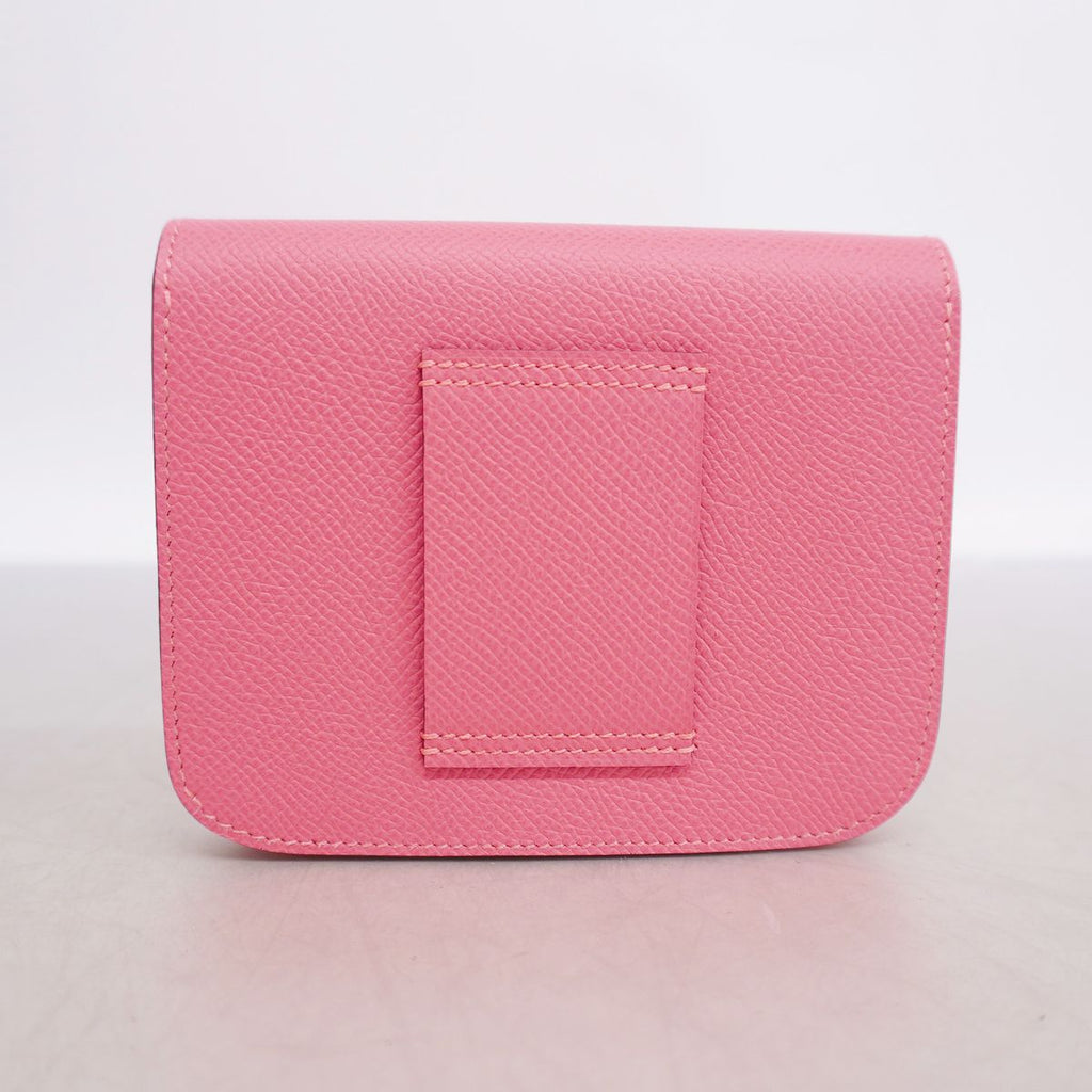 Hermes Wallet Constance Slim Veau Epsom Rose Azalea Silver — view 7