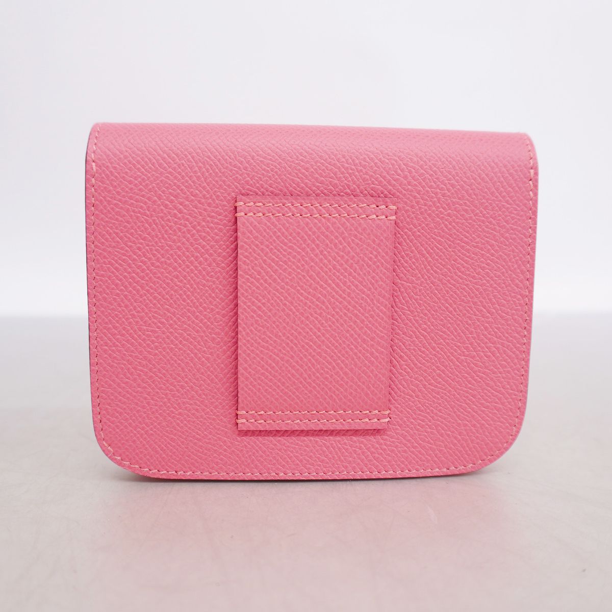 Hermes Wallet Constance Slim Veau Epsom Rose Azalea Silver — view 7