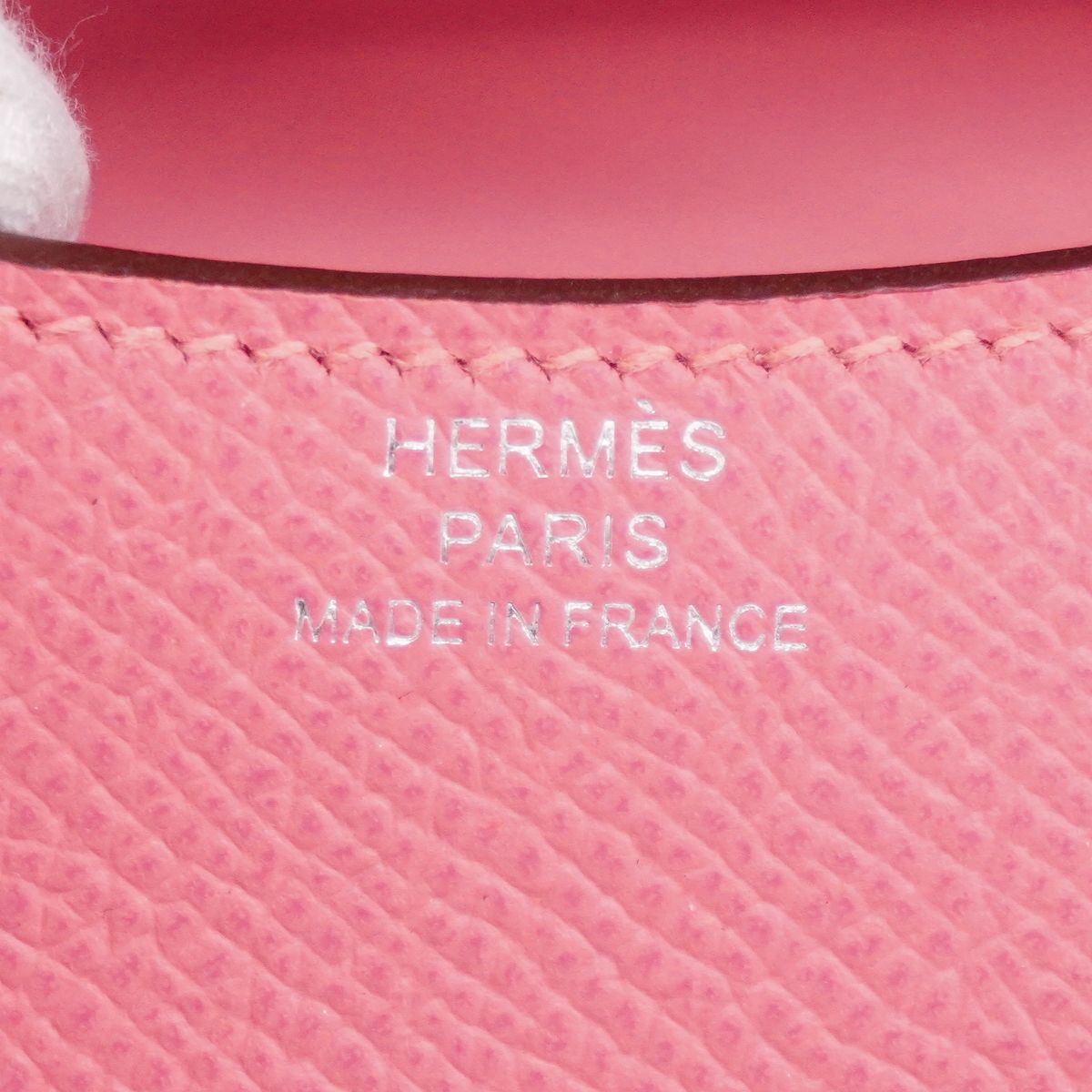 Hermes Wallet Constance Slim Veau Epsom Rose Azalea Silver — view 4