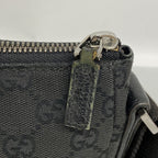 Gucci Shoulder Bag GG Canvas Black Silver — view 7