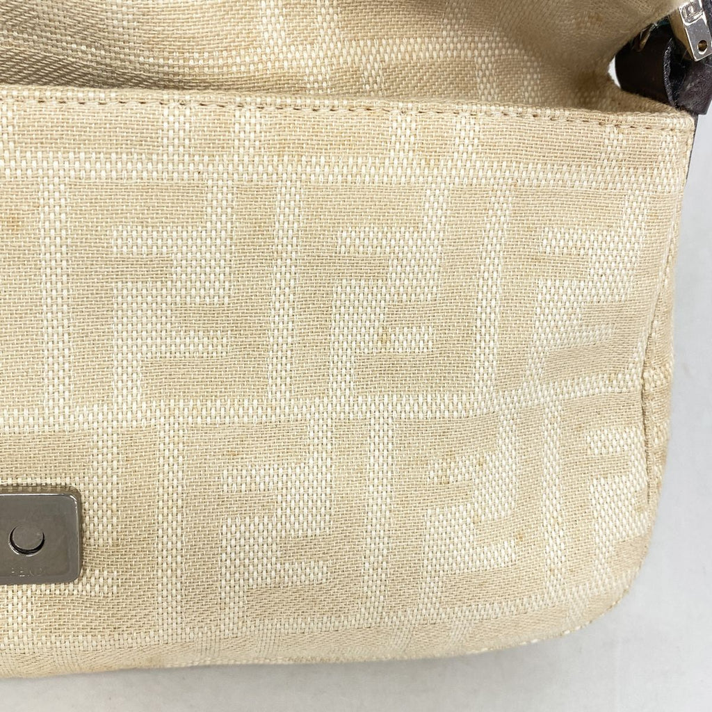 Fendi Handbag Zucca Mamma Bucket Canvas Beige Silver — view 8