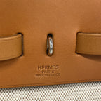 Hermes Handbag Herbag MM Toile H Natural Silver 2-Way Bag — view 5