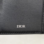 Dior Wallet Oblique Canvas Beige Black Silver — view 4