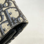 Dior Wallet Oblique Canvas Beige Black Silver — view 5