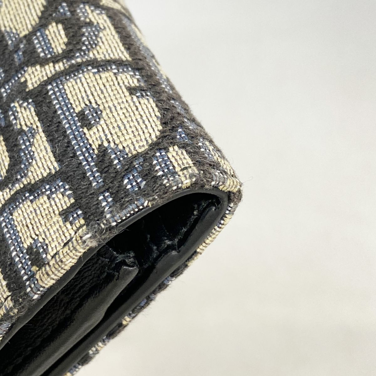 Dior Wallet Oblique Canvas Beige Black Silver — view 5