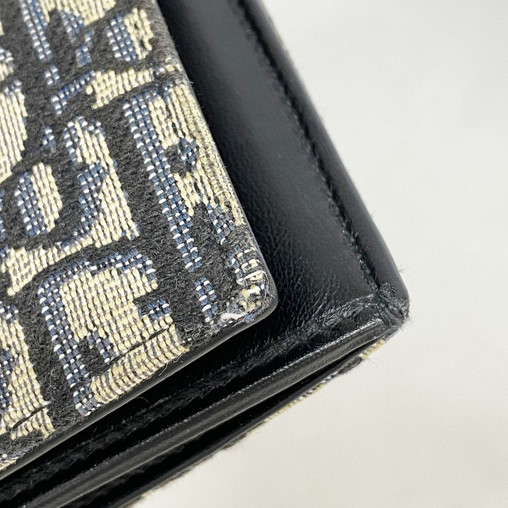 Dior Wallet Oblique Canvas Beige Black Silver — view 6