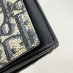 Dior Wallet Oblique Canvas Beige Black Silver — view 6