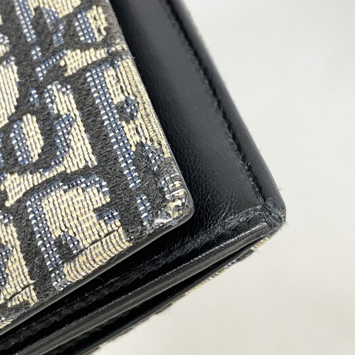 Dior Wallet Oblique Canvas Beige Black Silver — view 6