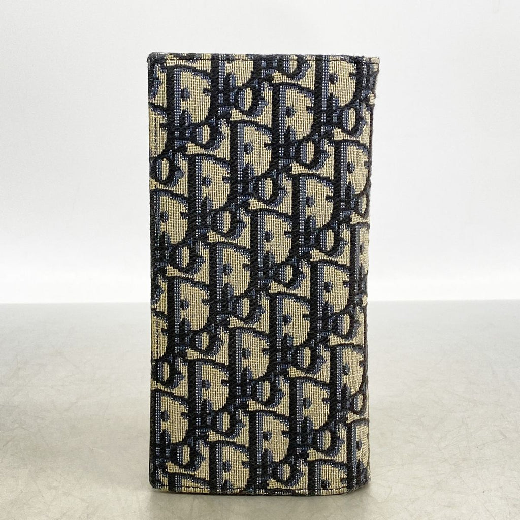 Dior Wallet Oblique Canvas Beige Black Silver — view 7