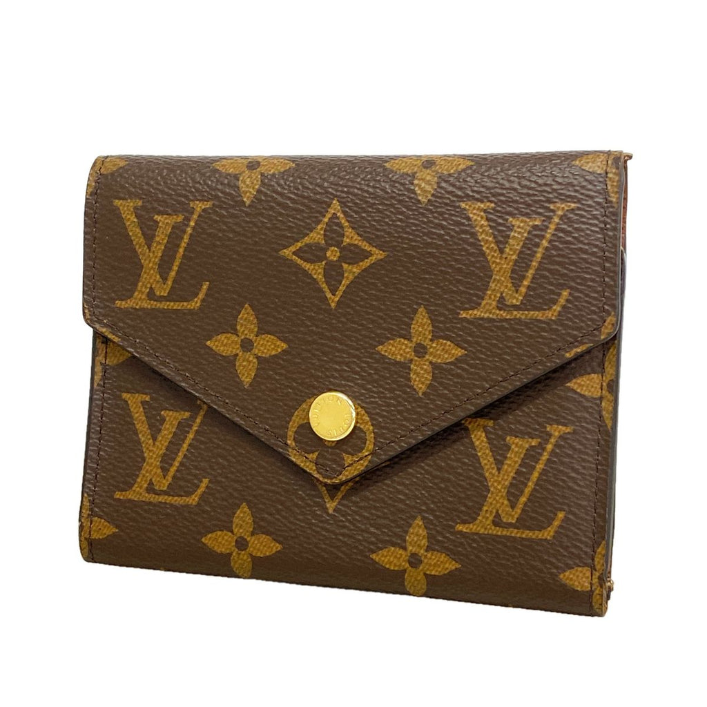 Louis Vuitton Trifold Wallet Monogram Portefeuille Victorine Brown