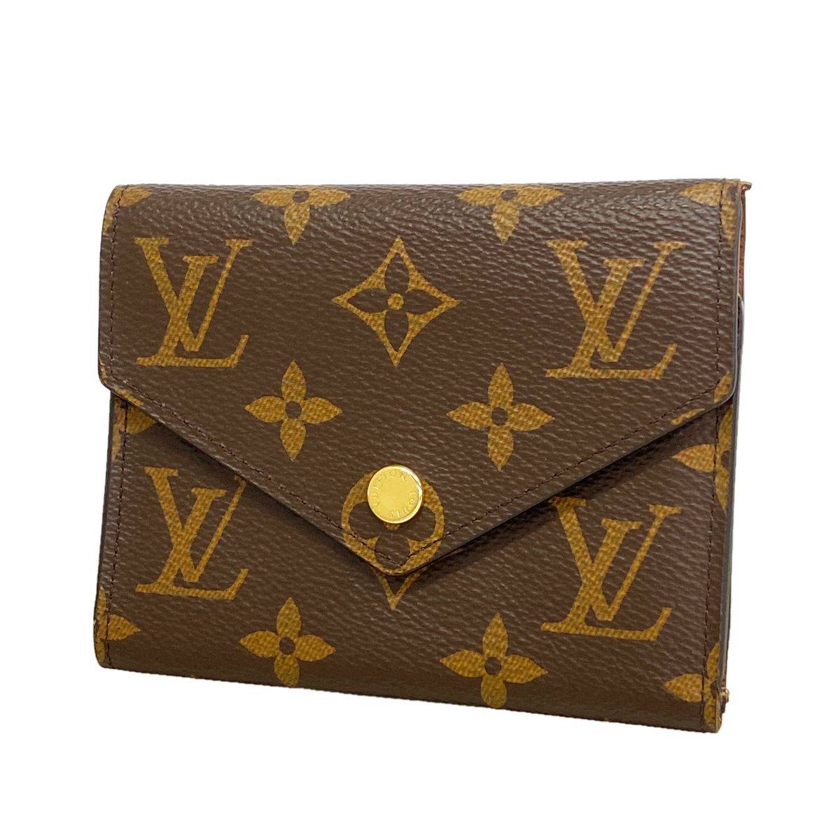 Louis Vuitton Trifold Wallet Monogram Portefeuille Victorine Brown