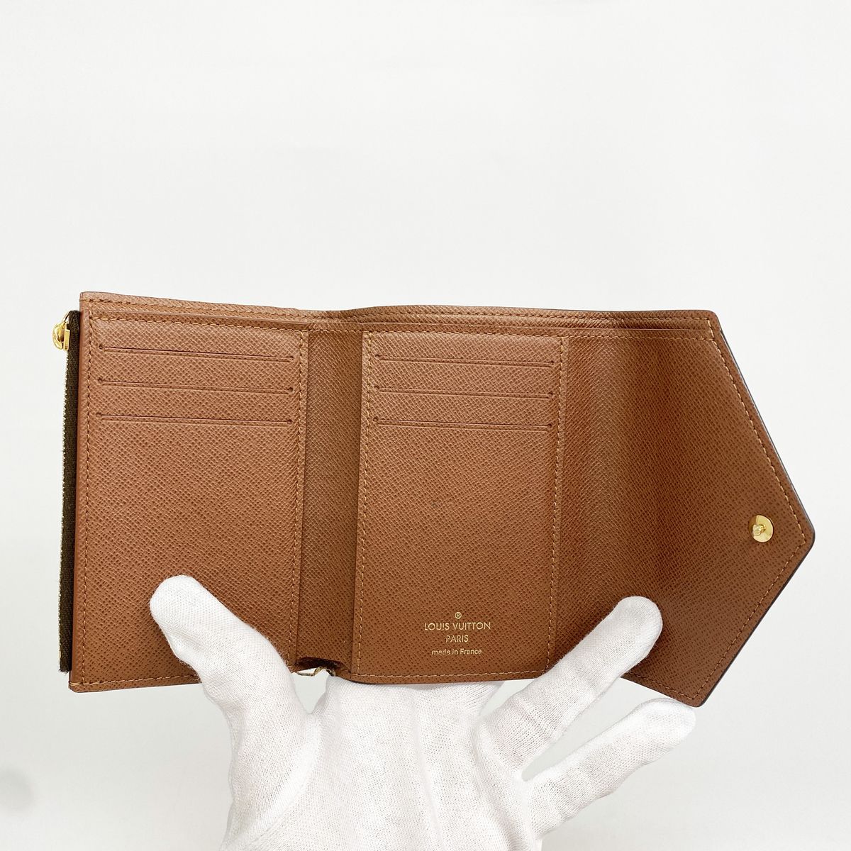 Louis Vuitton Trifold Wallet Monogram Portefeuille Victorine Brown — view 3