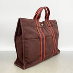 Hermes Tote Fourre Tout MM Canvas Brown Silver — view 2