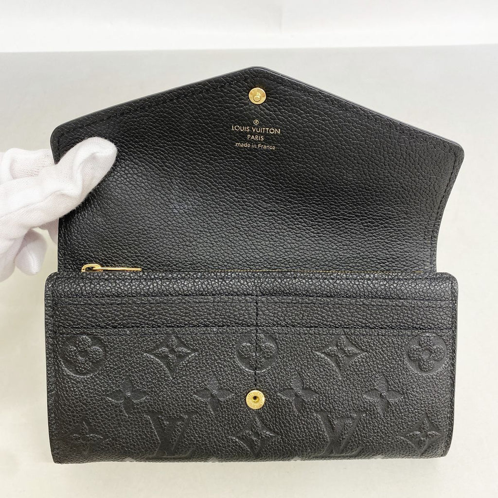 Louis Vuitton Wallet Monogram Empreinte Portefeuille Sarah Noir — view 7
