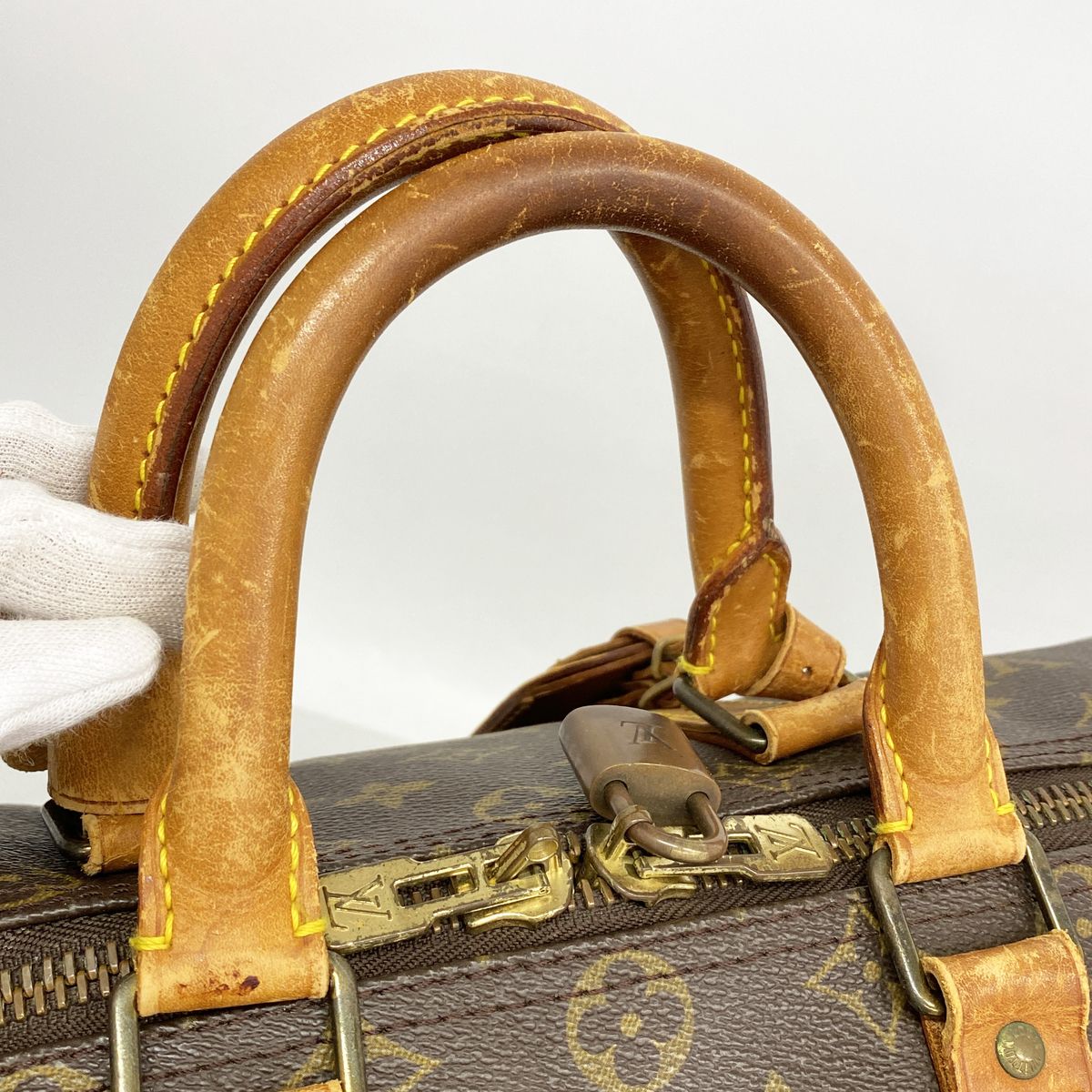 Louis Vuitton Boston Bag Monogram Keepall 45 Brown — view 7