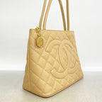 Chanel Tote Reissue Caviar Leather Beige Gold — view 2